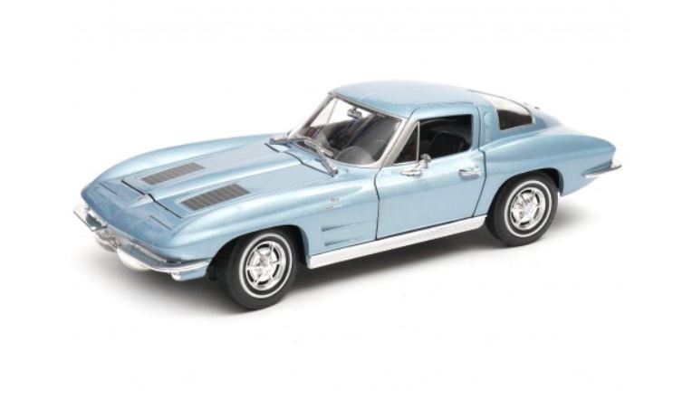 Model kolekcjonerski 1963 Chevrolet Corvette niebieski