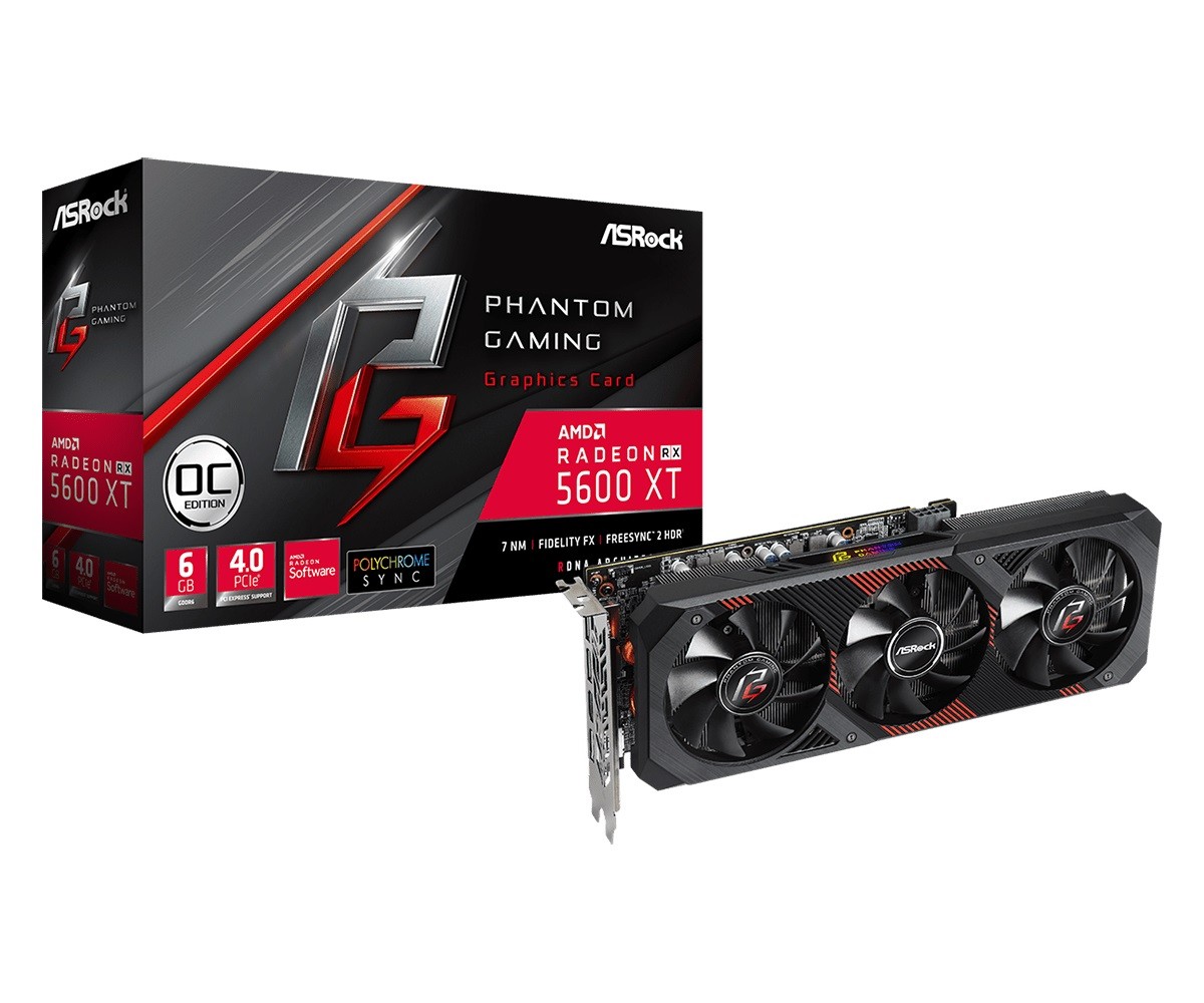 Karta graficzna Radeon RX 5600 XT Phantom Gaming D3 6G OC 192bit GDDR6 3DP/HDMI