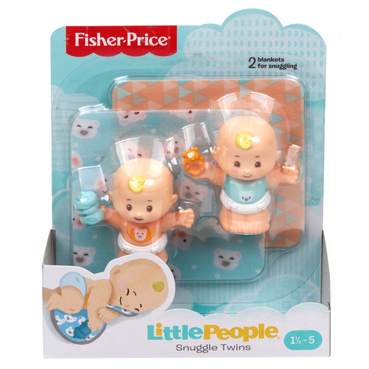 Little People Figurki Bliźniaki bobasy + akcesoria Blond