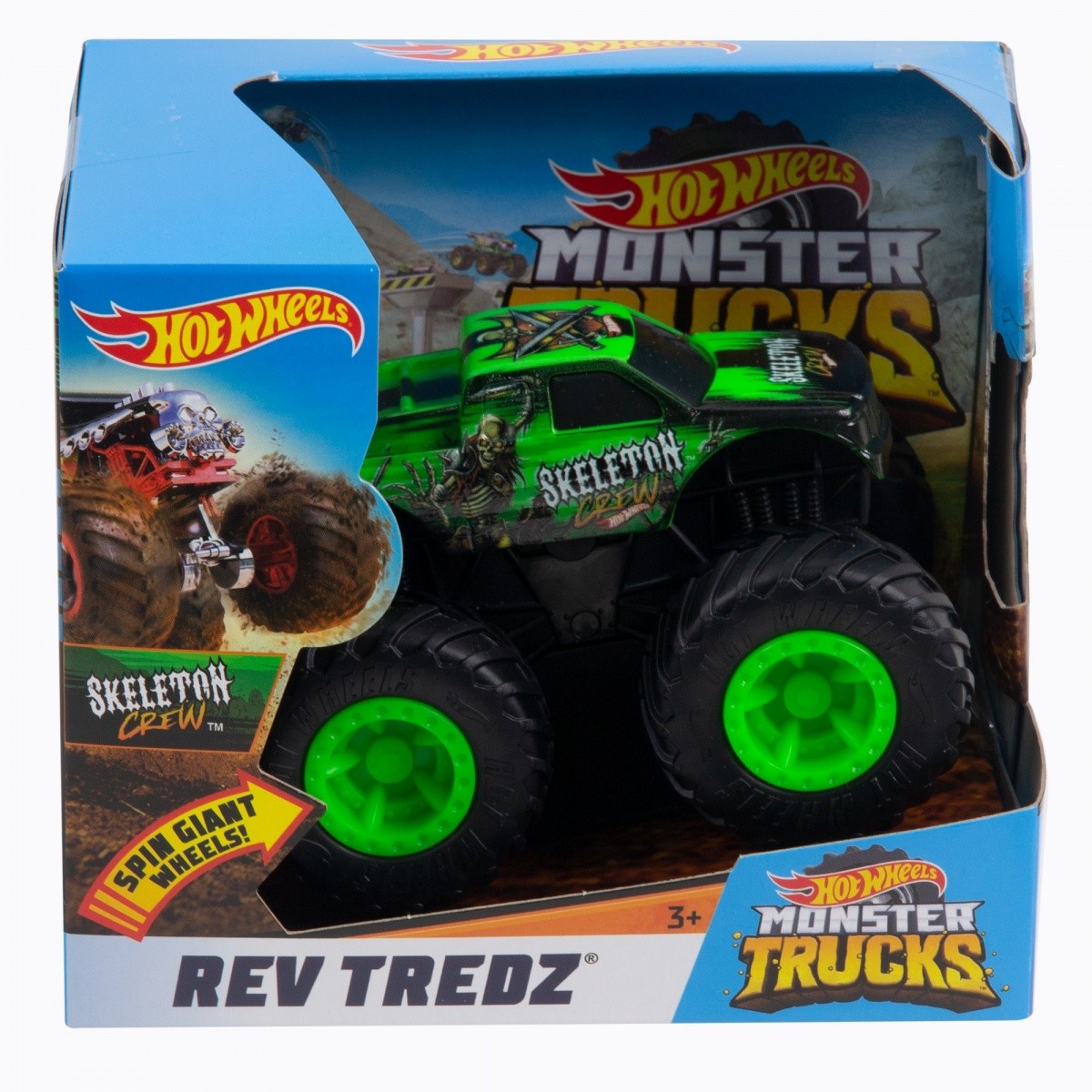 Pojazd Monster Trucks Rev Tredz 1:43 Skeleton Crew