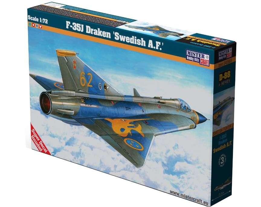 Model do sklejania J-35J Draken Swedish A.F.