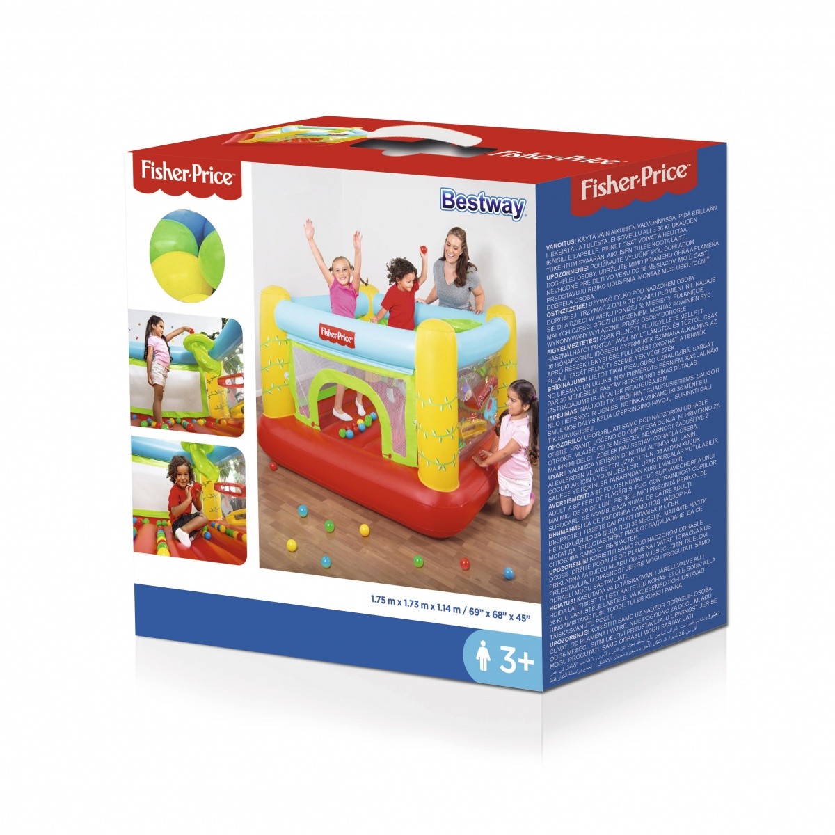 Dmuchany zamek Fisher Price z piłkami