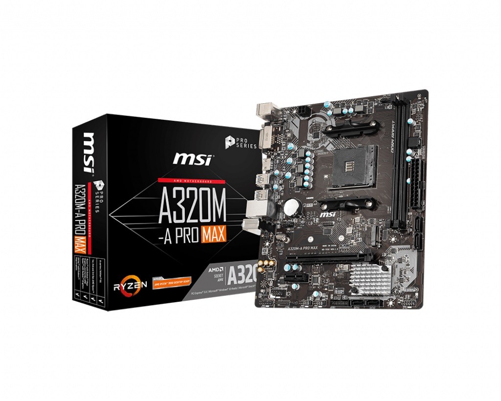 Płyta główna A320M-A PRO MAX 2DDR4 DVI/HDMI M.2 m-ATX