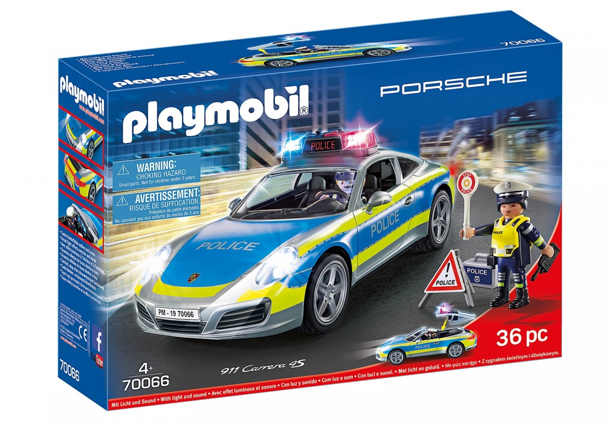 Zestaw figurek Porshe 911 Carrera 4s Policja