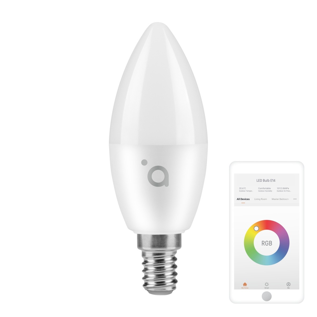 Żarówka LED Smart WiFi Candle/4.5W/E14/RGB/320lm SH4208