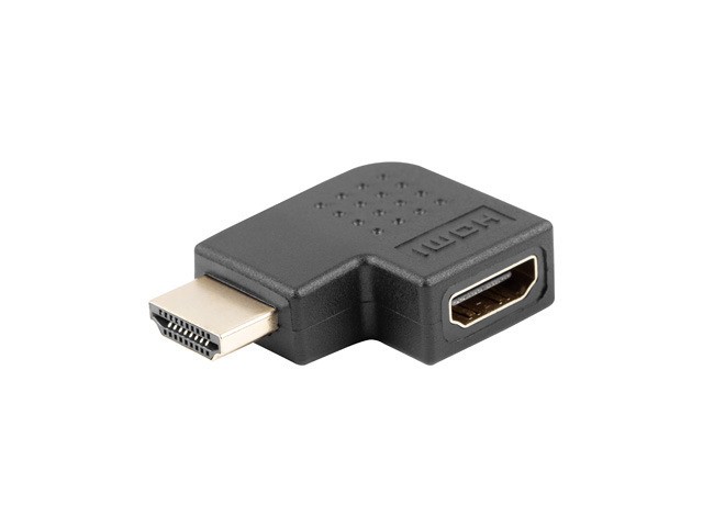 Adapter HDMI(M) - HDMI(F) Kątowy 90 stopni lewy Czarny 