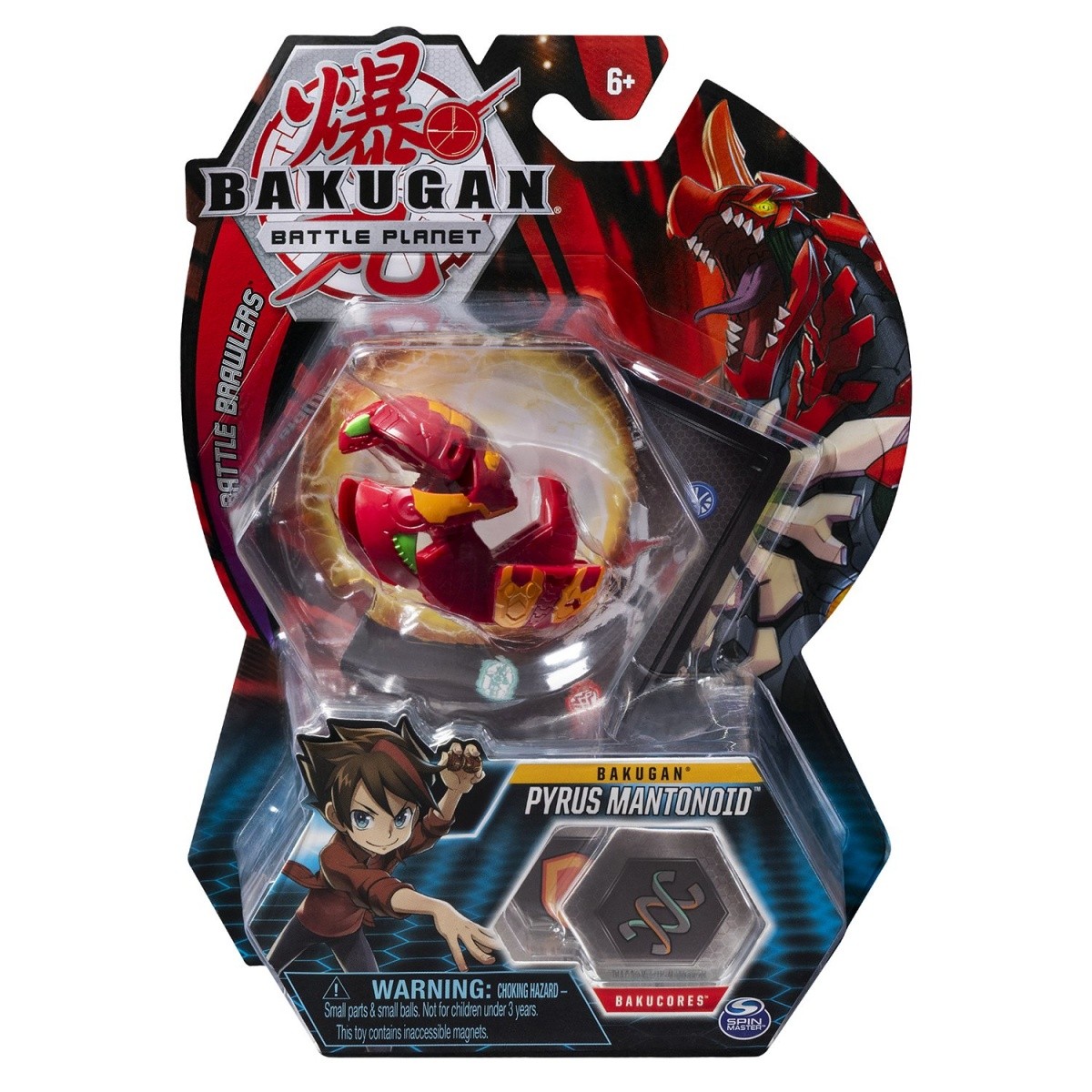 Figurka Bakugan Kula podstawowa, 7A Mantis Red