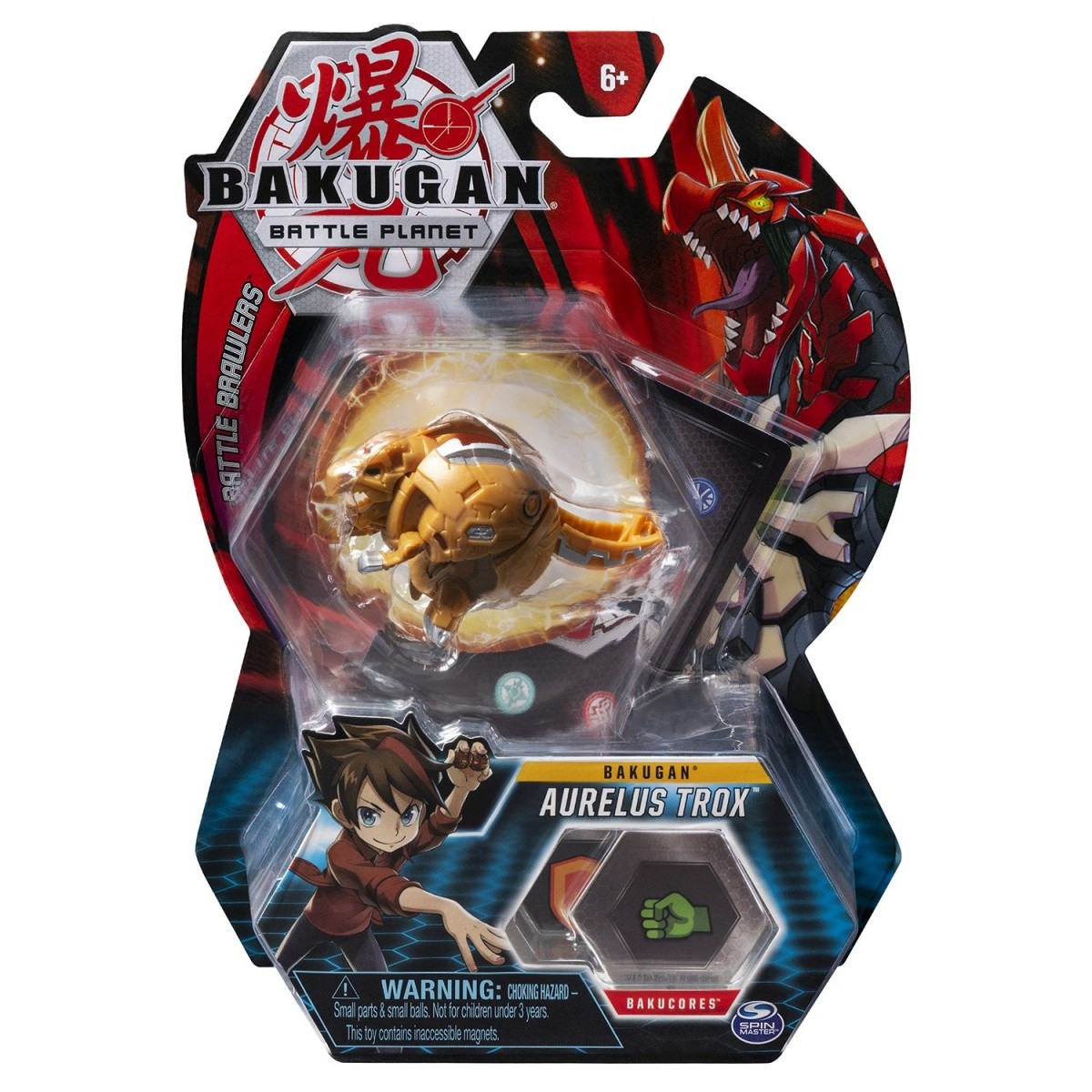 Figurka Bakugan Kula podstawowa, 3F T-Rex Gold