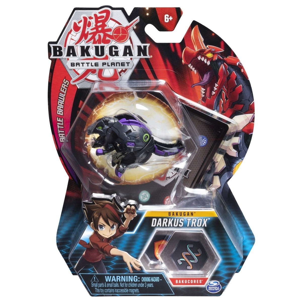 Figurka Bakugan Kula podstawowa, 3D T-Rex Black