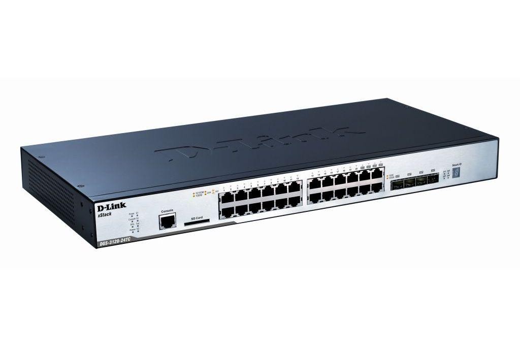 DGS-3120-24TC switch L2 24x1GBE 4xSFP 2xCX4