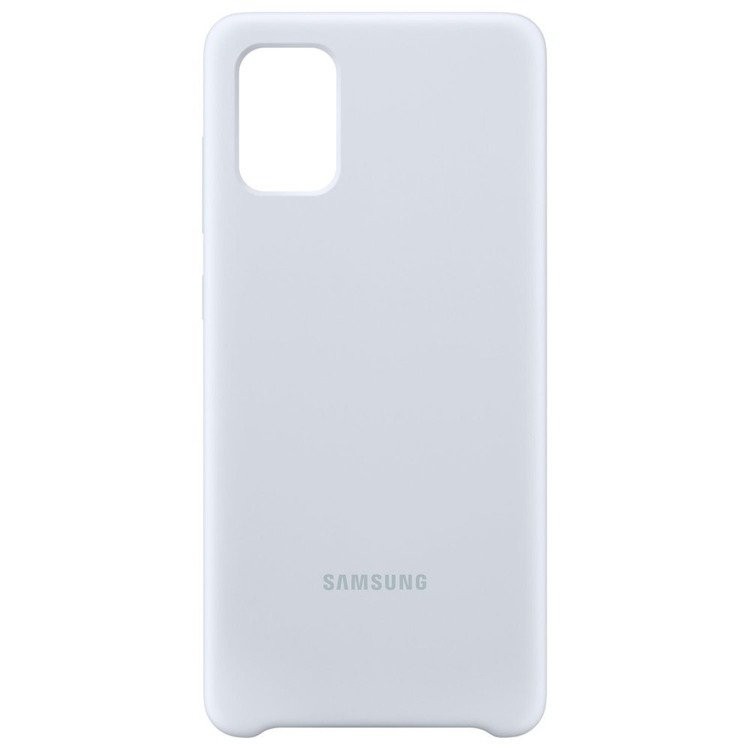 Etui do Galaxy A71 Silicone Cover srebrne