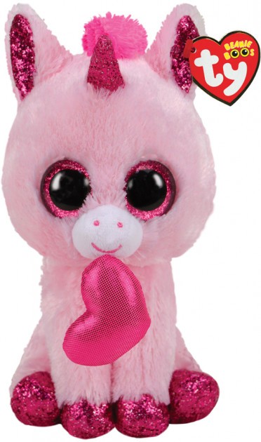 Maskotka TY Beanie Boos Darling, różowy jednorożec serce