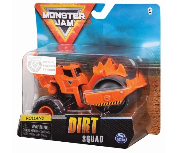 Pojazd Buldożer 1:64 Dirt Squad Rolland Monster Jam