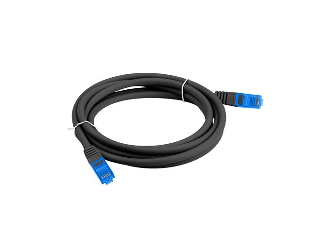 !Patchcord kat.6a S/FTP CCA 2.0m Czarny 