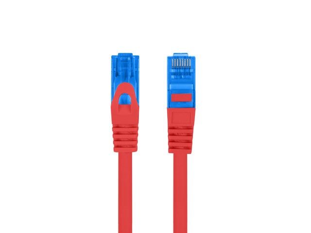 Patchcord kat.6a S/FTP CCA 1.0m Czerwony 