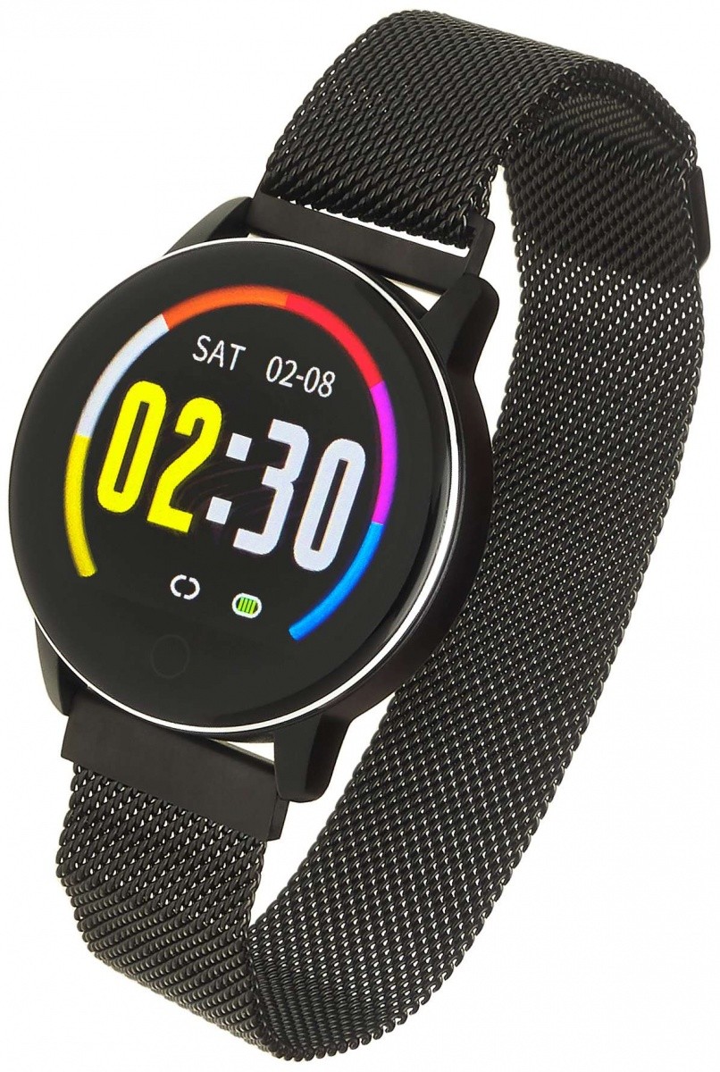 Smartwatch Women Lily Czarny Stalowy 