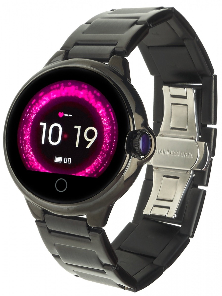 Smartwatch Women Karen Czarny Stalowy 