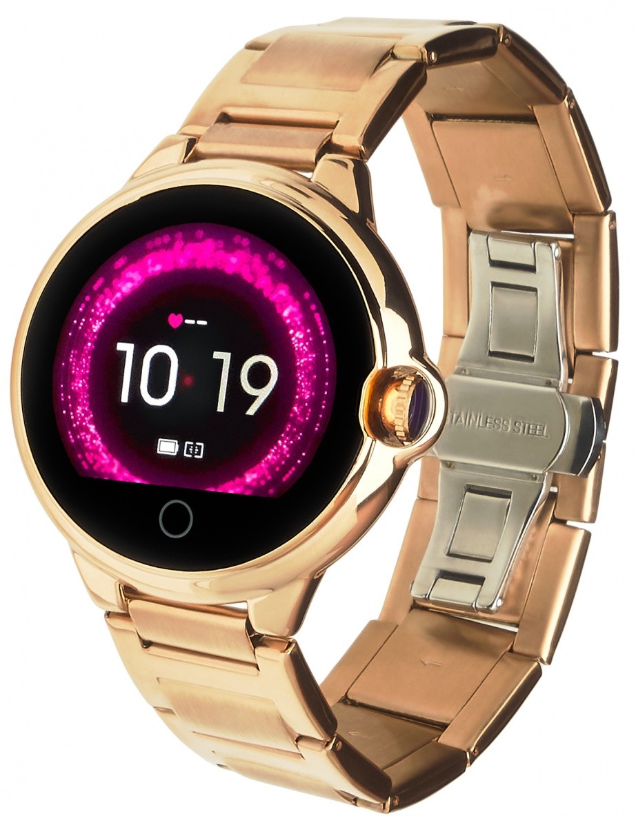 Smartwatch Women Karen Złoty Stalowy 