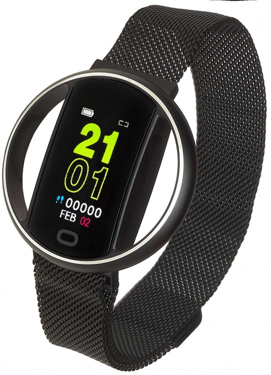 Smartwatch Women Nicole Czarny Stalowy 