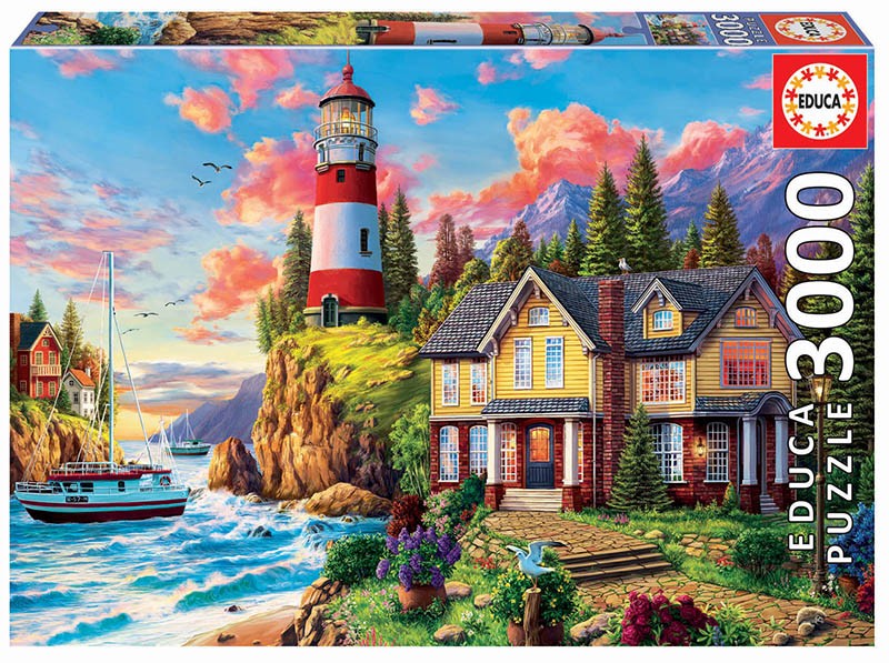 Puzzle 3000 Elementów Latarnia morska nad Oceanem