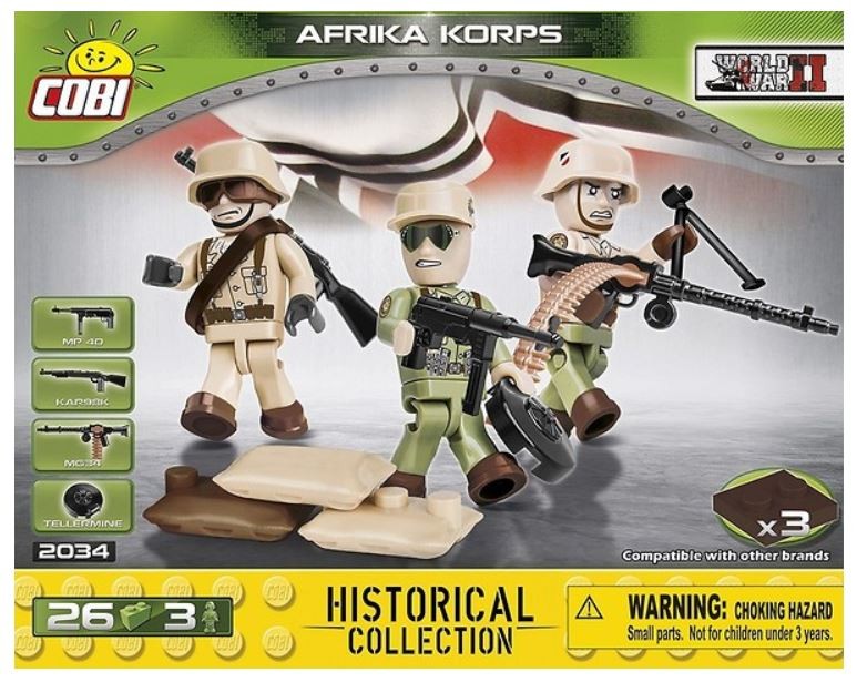 Klocki 26 elementów 3 figurki Africa Korps