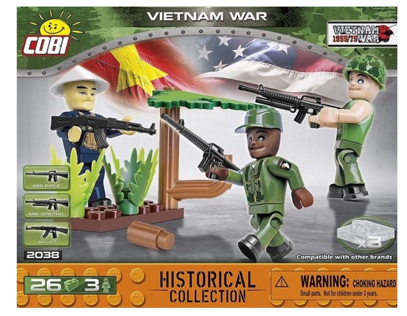 Klocki 26 elementów 3 figurki Vietnam War 