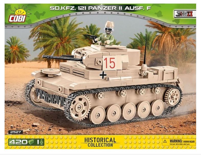 Klocki 420 elementów Sd.Kfz.121 Panzer II Ausf. F - niemiecki czołg lekki