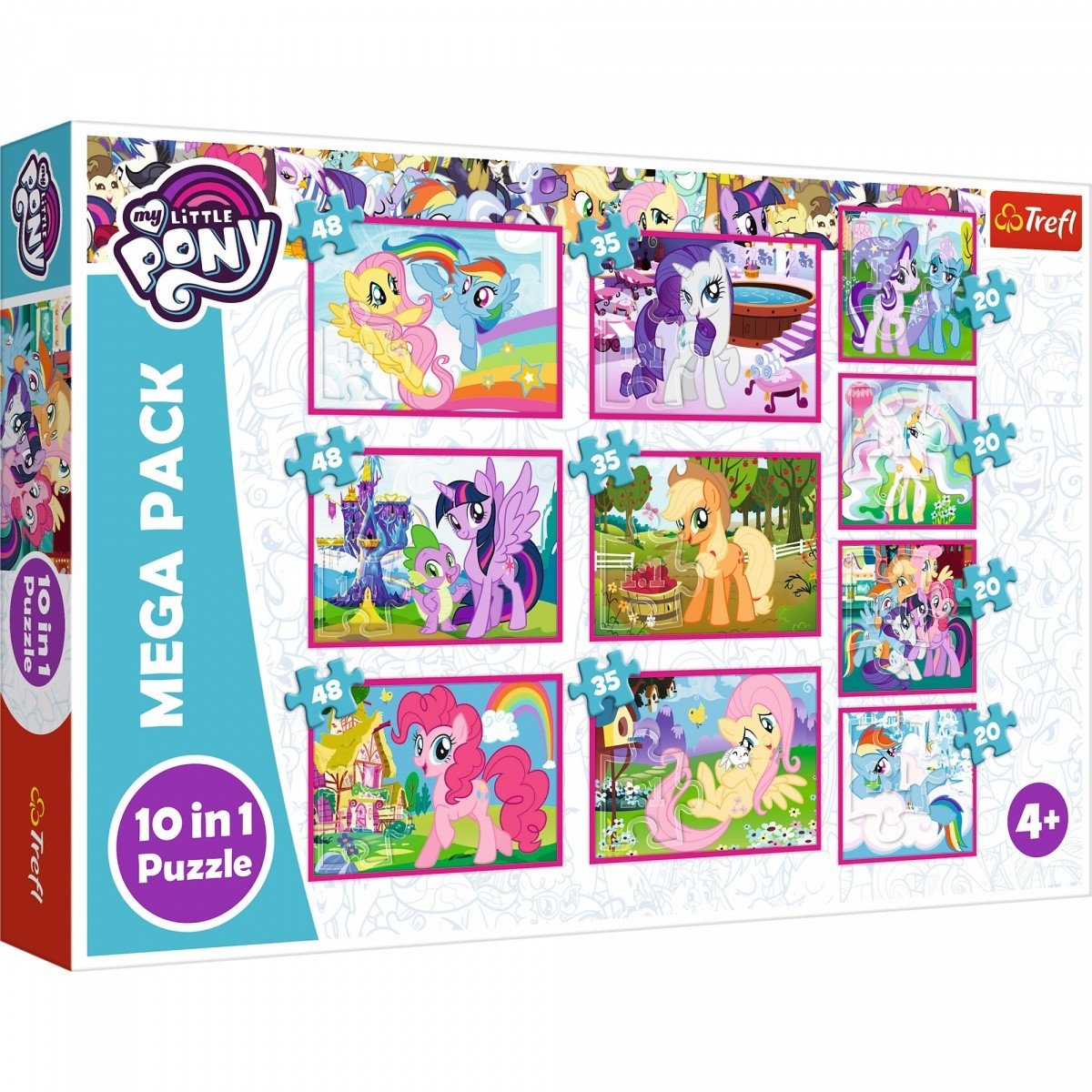 Puzzle 10w1 Magiczny świat kocyków My little pony