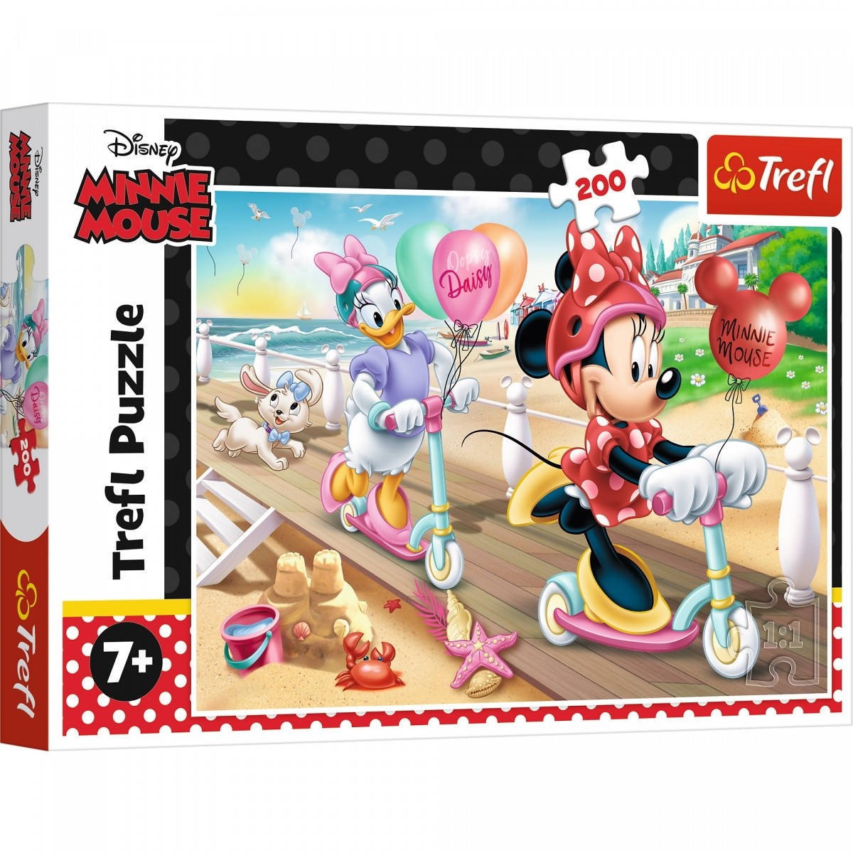 Puzzle 200 elementów Minnie na plaży