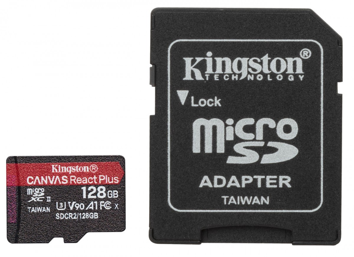 Karta pamięci microSD 128GB React Plus 285/165MB/s czytnik+adapter