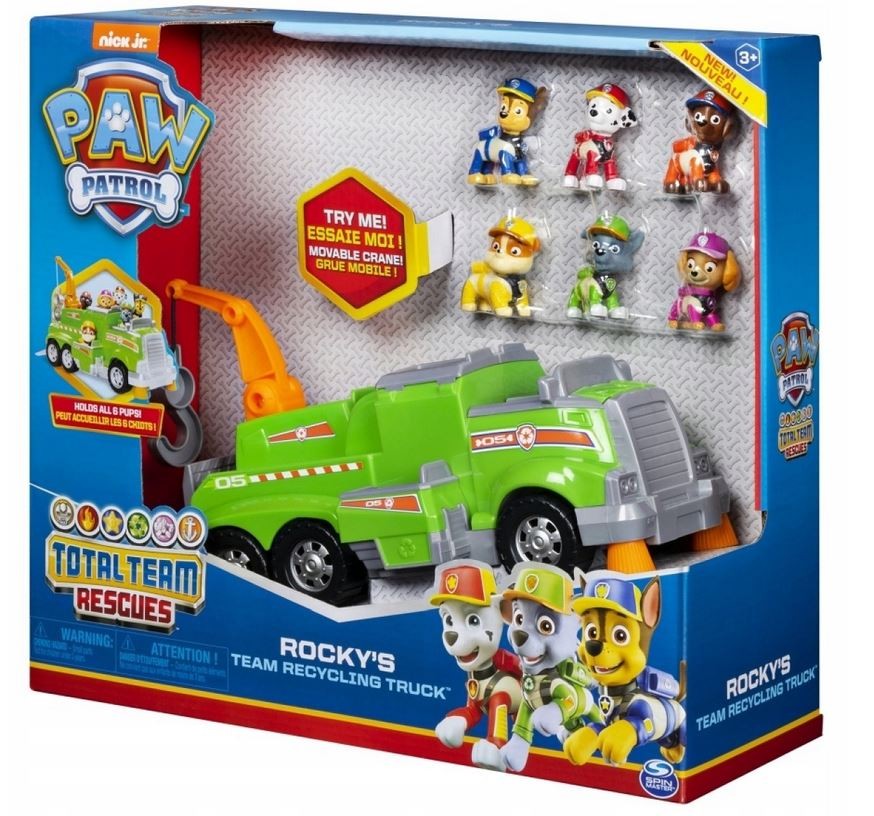 Pojazd Psi Patrol Ekipa Rocky-e go + 6 figurek