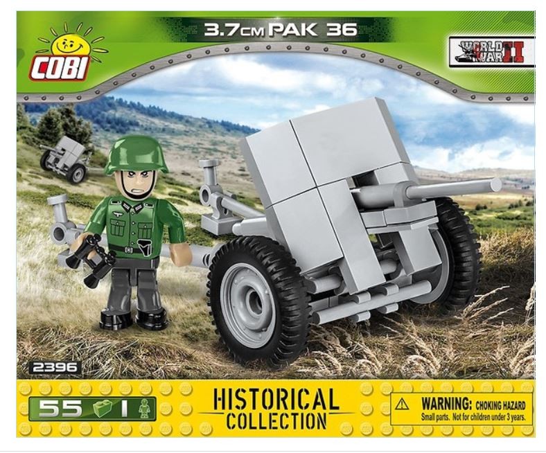 Klocki 55 elementów 3,7 cm Pak 36 niemicka armata