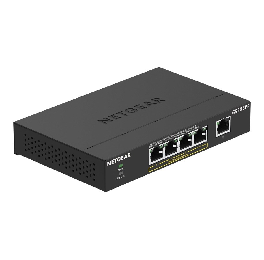 Przełącznik niezarządzalny GS305PP 5x1Gb (4xPoE+) 