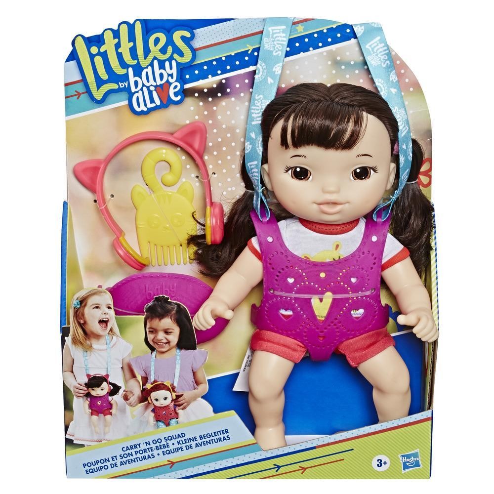 Lalka Baby Alive Maluch z nosidełkiem Brunetka