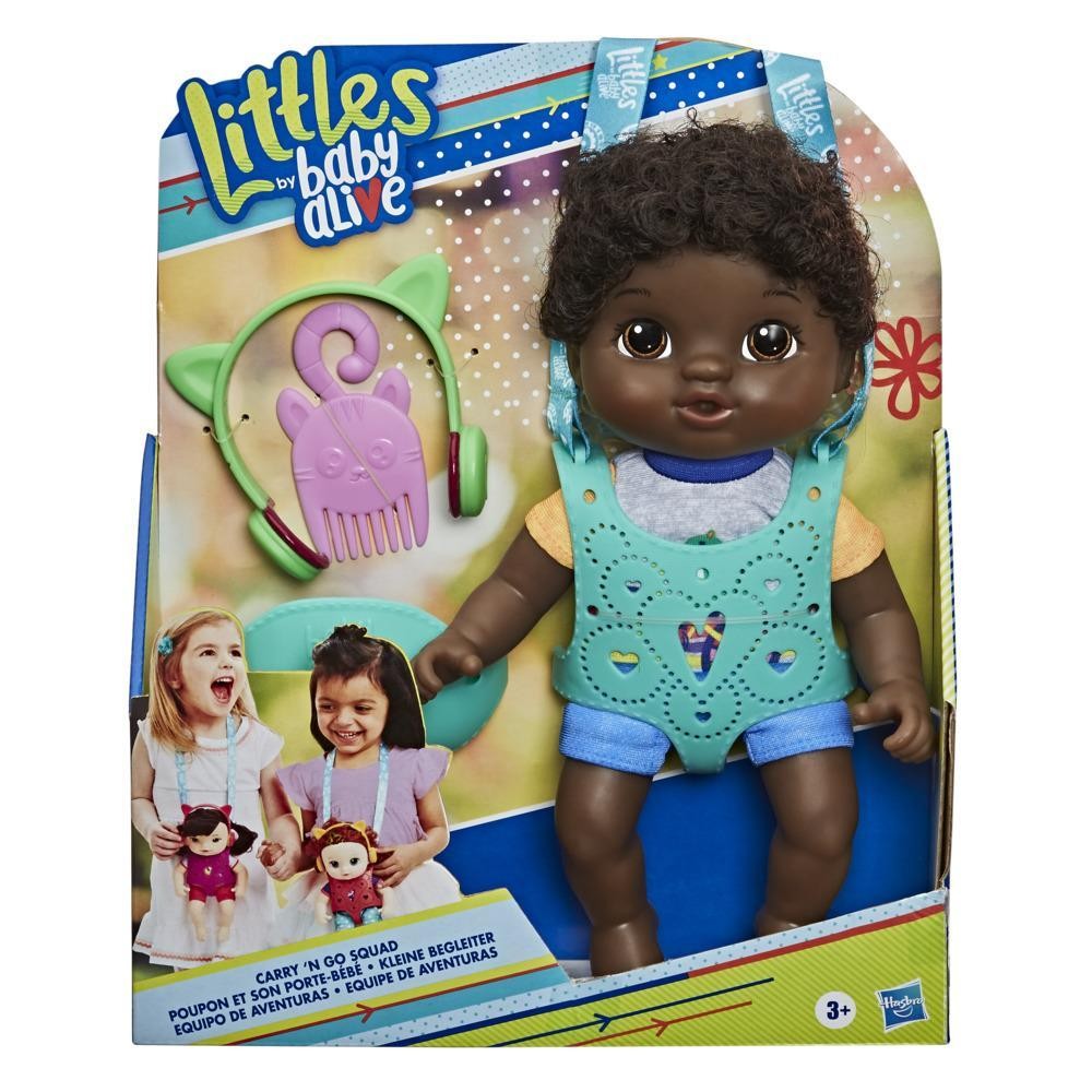 Lalka Baby Alive Maluch z nosidełkiem Czarnoskora