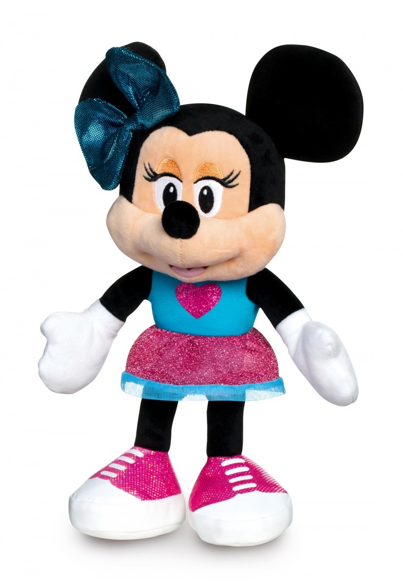 Maskotka Minnie w niebiesko różowym stroju 25 cm