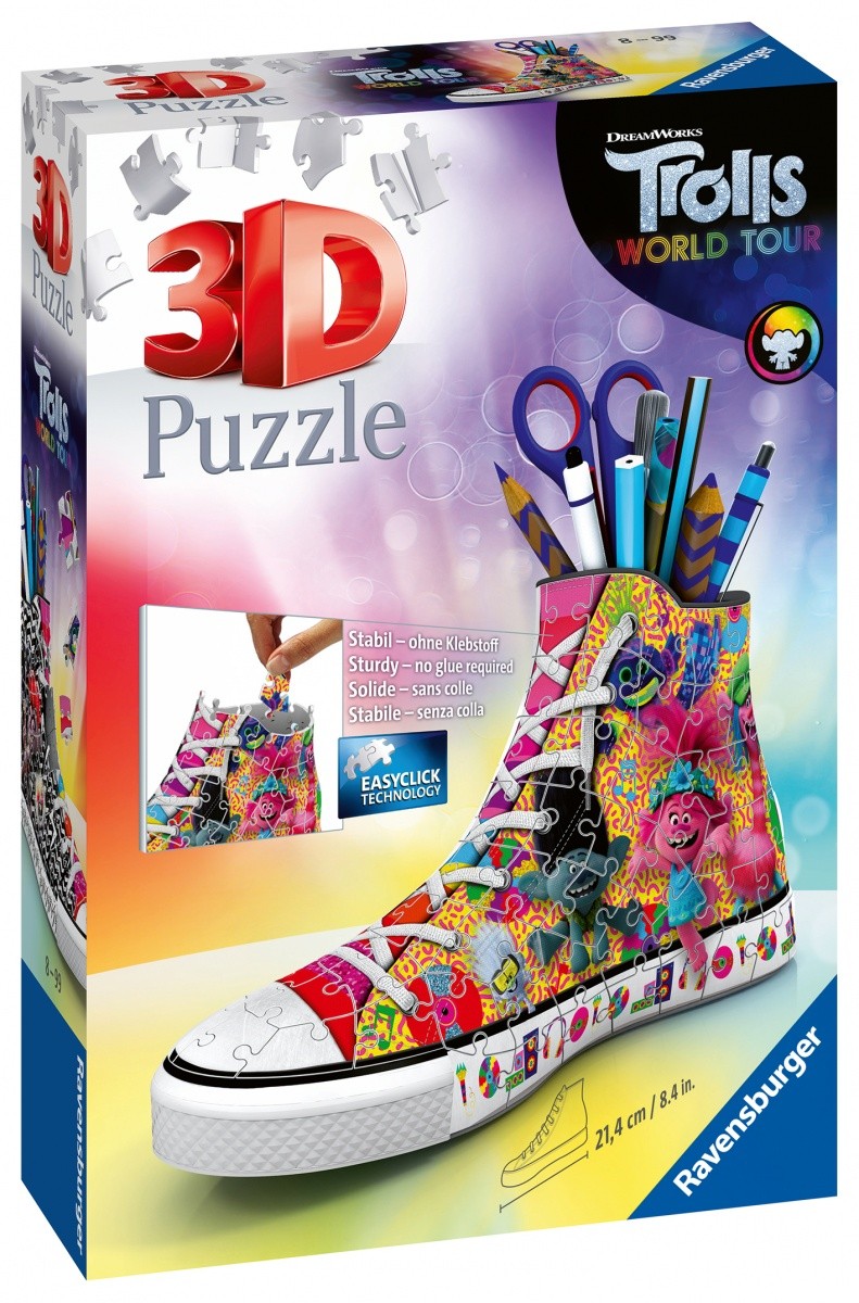 Puzzle 108 elementów 3D Sneaker Trolls