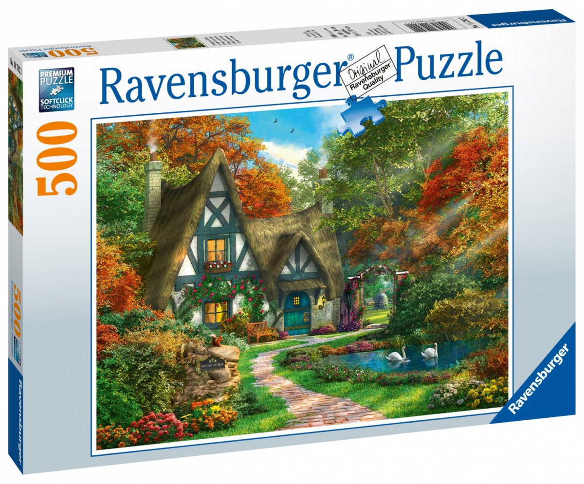 Puzzle 500 elementów Domek Wiejski jesienią