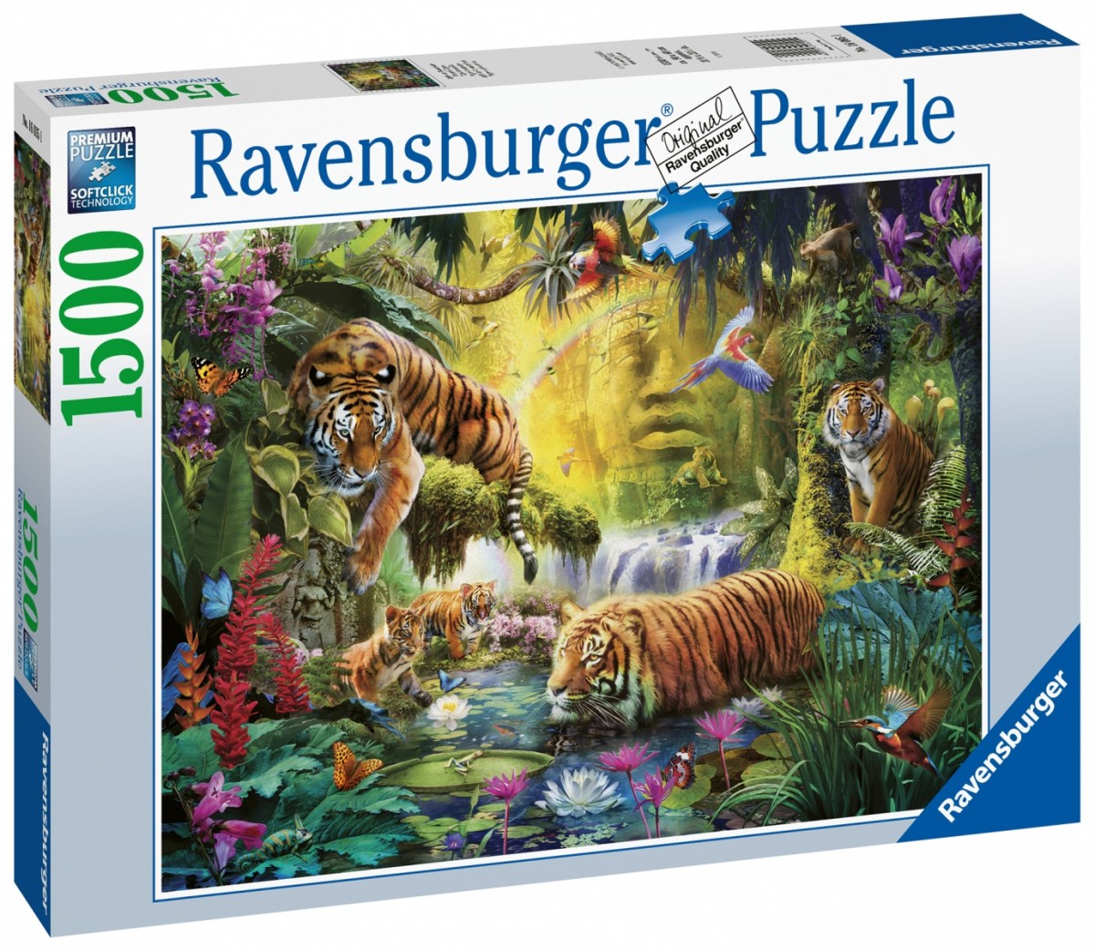 Puzzle 1500 elementów Tygrysy nad wodą