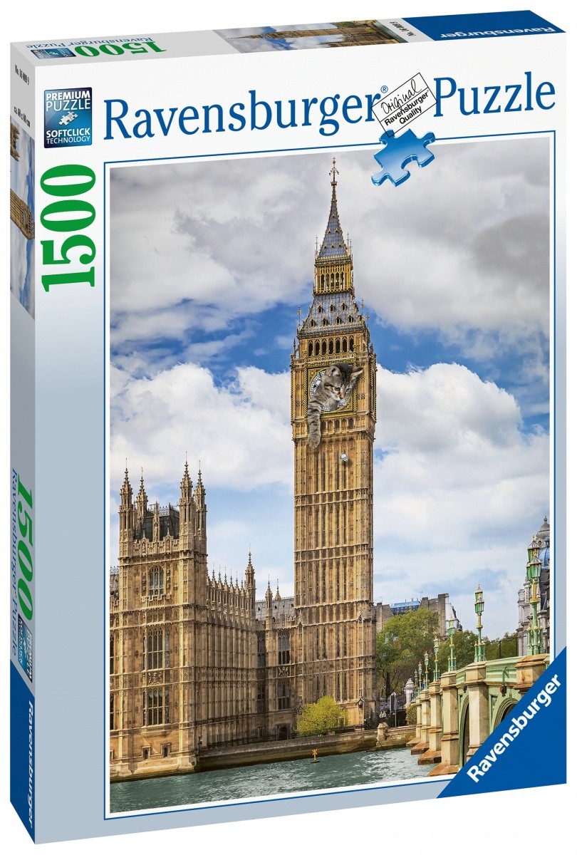 Puzzle 1500 elementów Big Ben z Kotem 