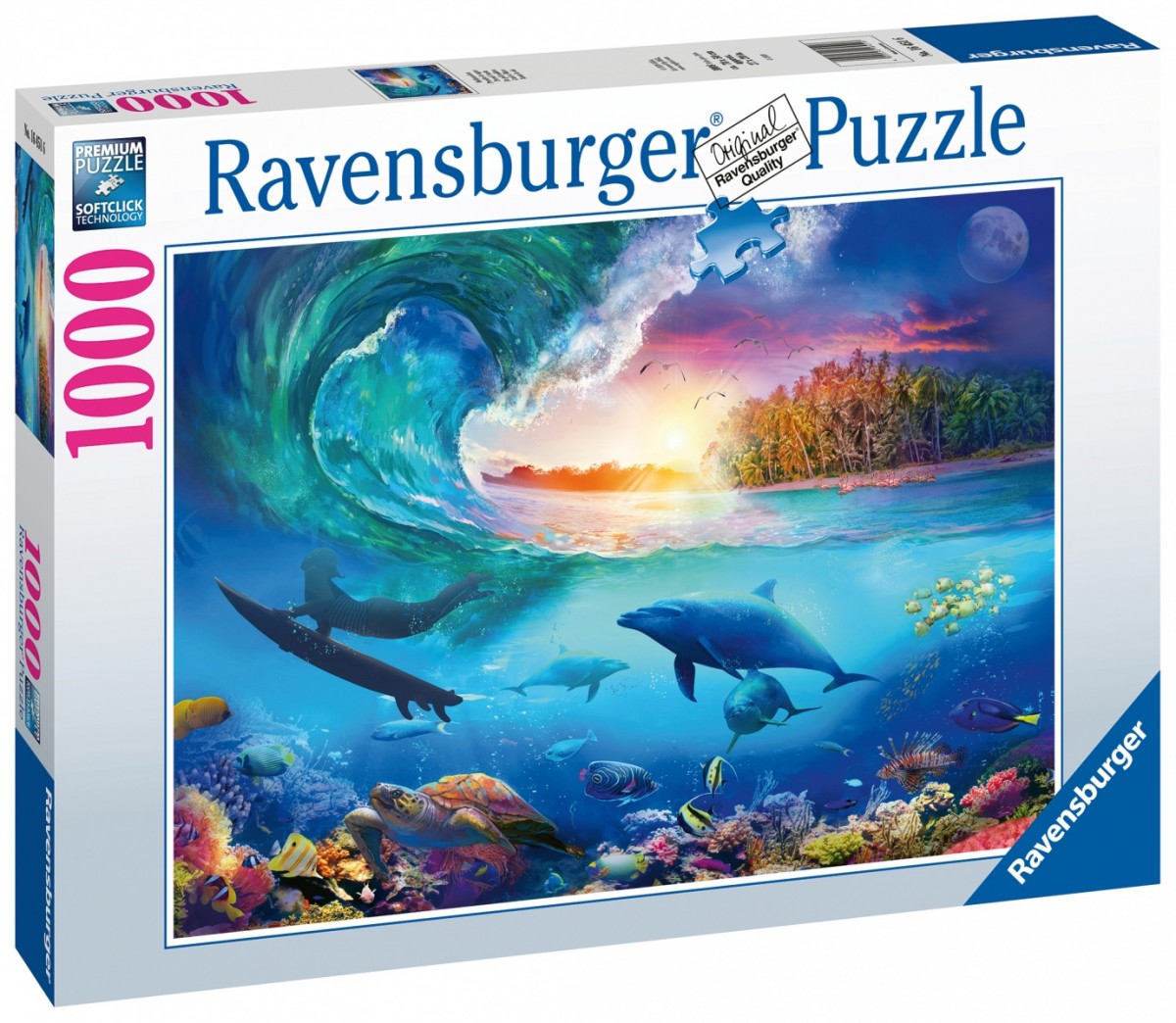 Puzzle 1000 elementów Serfer łapiacy fale