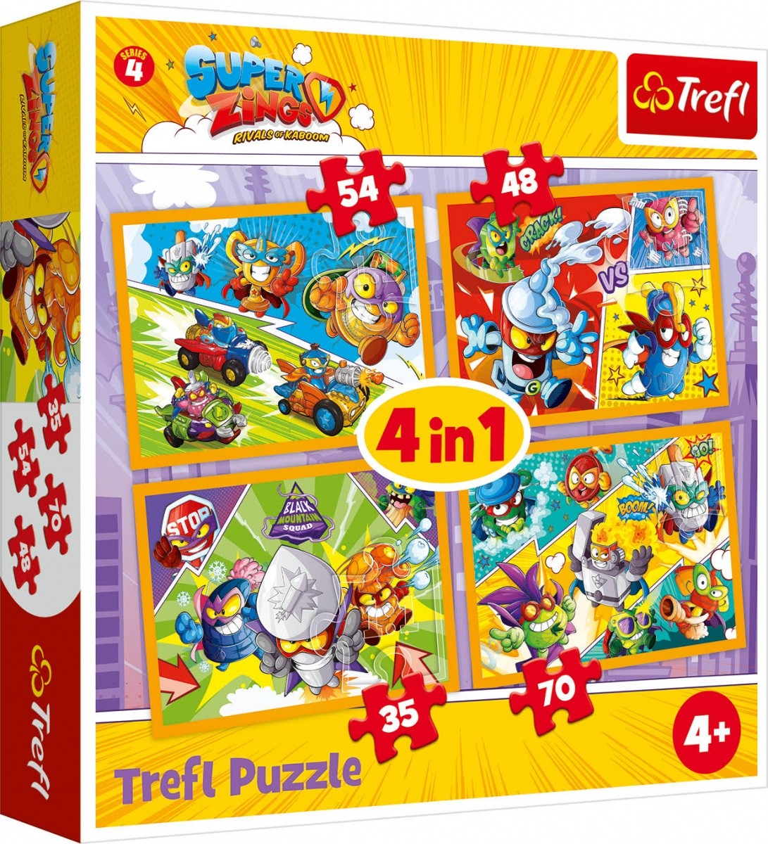 Puzzle 4w1 Super Zings bohaterowie serii 4