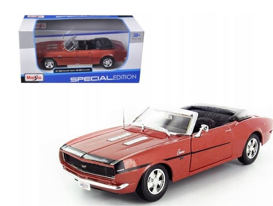 Model metalowy 1968 Chevrollet Camaro ss369 brązowy 1:24