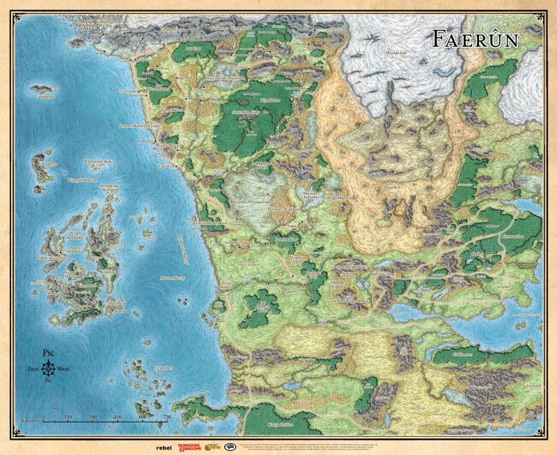 Gra Dungeons & Dragons: Mapa Faerunu