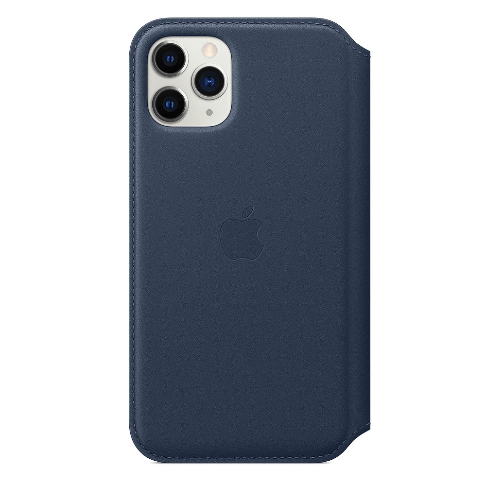 Skórzane etui folio do iPhone 11 Pro otchłanny błękit 