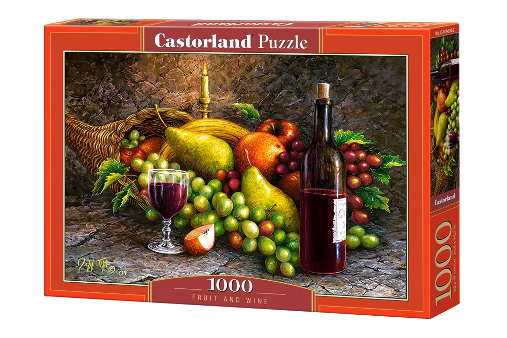 Puzzle 1000 elementów Wino i owoce