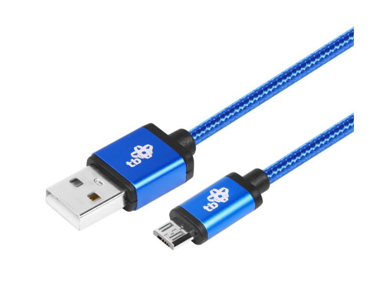 Kabel USB-Micro USB 2 m niebieski sznurek