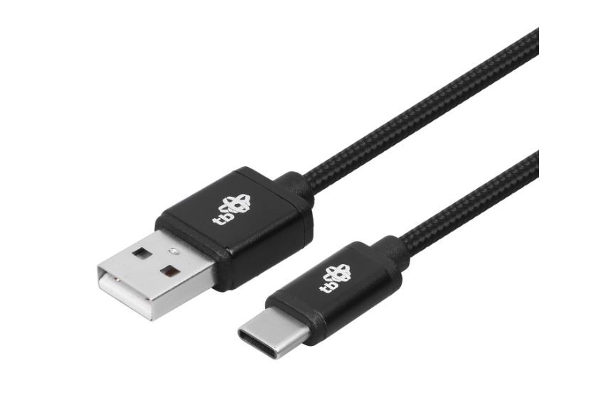 Kabel USB-USB C 2 m czarny sznurek