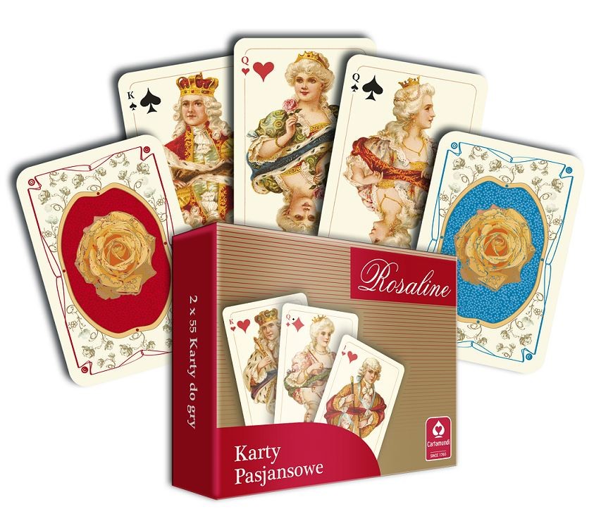 Karty pasjansowe Rosaline 2 x 55