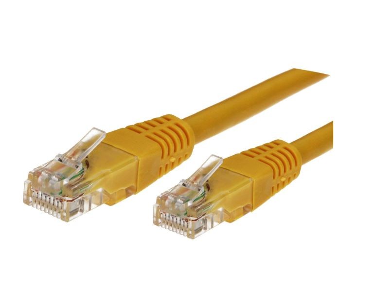 Kabel Patchcord kat.6A RJ45 UTP 1m. żółty